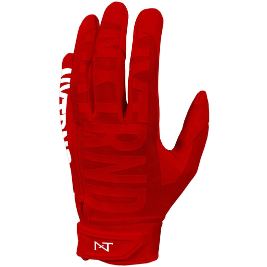 Nxtrnd G1 Pro Mens Football Gloves Adult Sticky Receiver Gloves (Red Small)