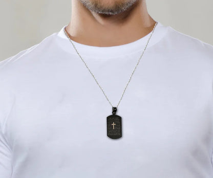 Couple's Cross Necklace with Bible Design
